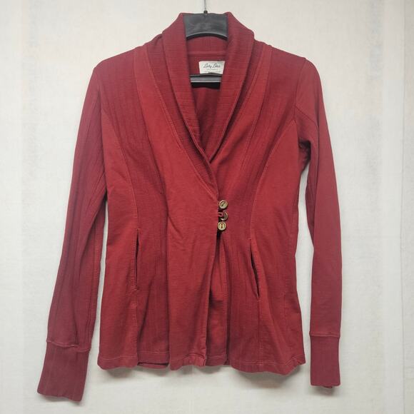 Lucky Brand Sweaters - Lucky Brand Shawl Collar Button Front Cardigan Jacket Berry Burgundy
